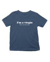 T-Shirt  Παιδικό - I Am A Virgin - Color Thumbnail Σκούρο Μπλε