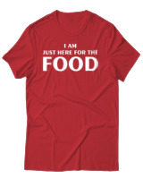 T-Shirt Αντρικό - I Am Just Here For The Food - Color Thumbnail Κόκκινο