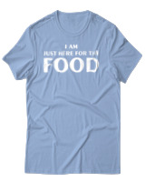 T-Shirt Αντρικό - I Am Just Here For The Food - Color Thumbnail Γαλάζιο