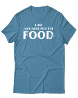 T-Shirt Αντρικό - I Am Just Here For The Food - Color Thumbnail Τιρκουάζ