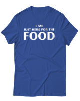 T-Shirt Αντρικό - I Am Just Here For The Food - Color Thumbnail Μπλε Ρουά