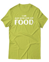 T-Shirt Αντρικό - I Am Just Here For The Food - Color Thumbnail Λαχανί