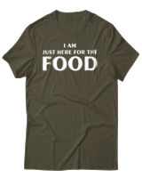 T-Shirt Αντρικό - I Am Just Here For The Food - Color Thumbnail Χακί