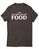 T-Shirt Αντρικό - I Am Just Here For The Food - Color Thumbnail Καφέ