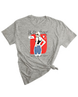 T-Shirt Woman Fashion Γυναικείο - I Am Mine - Color Thumbnail GREY MELANZE