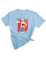T-Shirt Woman Fashion Γυναικείο - I Am Mine - Color Thumbnail SKY BLUE
