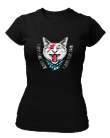 T-Shirt Στενή Γραμμή Γυναικείο - I Am Not Lazy - Color Thumbnail Μαύρο