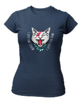 T-Shirt Στενή Γραμμή Γυναικείο - I Am Not Lazy - Color Thumbnail Σκούρο Μπλε