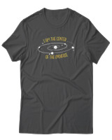 T-Shirt Αντρικό - I Am The Center Of The Universe - Color Thumbnail Ανθρακί