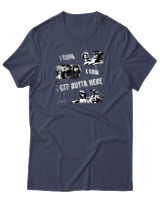 T-Shirt Αντρικό - I Came I Saw I Gtf Outta Here - Color Thumbnail Μπλε Γκρι
