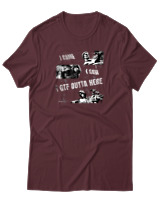 T-Shirt Αντρικό - I Came I Saw I Gtf Outta Here - Color Thumbnail Μπορντό