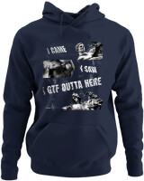 Φούτερ με κουκούλα - I Came I Saw I Gtf Outta Here - Color Thumbnail Navy Blue