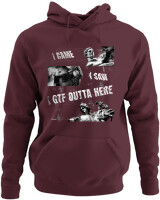 Φούτερ με κουκούλα - I Came I Saw I Gtf Outta Here - Color Thumbnail Marron
