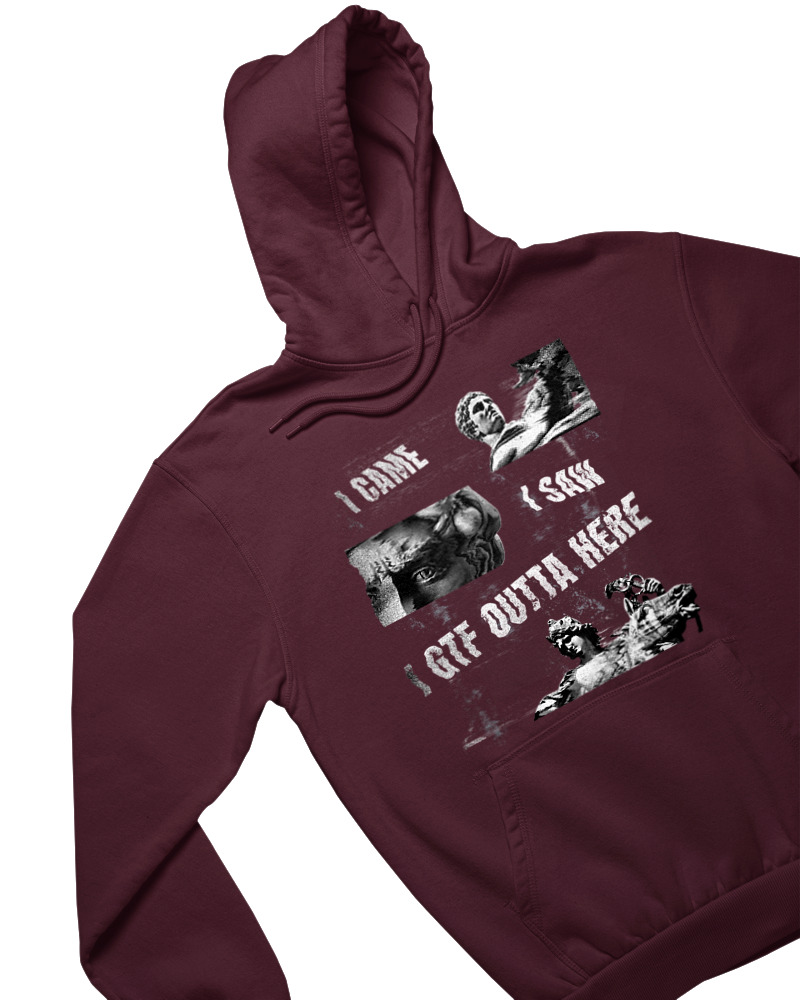Φούτερ με κουκούλα - I Came I Saw I Gtf Outta Here - Image 1
