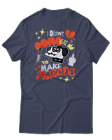 T-Shirt Αντρικό - I Didnt Come Here To Make Friends - Color Thumbnail Μπλε Γκρι