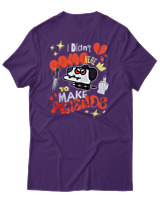T-Shirt Αντρικό - I Didnt Come Here To Make Friends - Color Thumbnail Σκούρο Μωβ