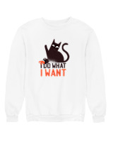 Φούτερ χωρίς κουκούλα Αντρικό - I Do What I Want - Color Thumbnail 'Ασπρο