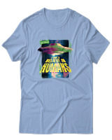 T-Shirt Αντρικό - I Dont Believe In Humans - Color Thumbnail Γαλάζιο