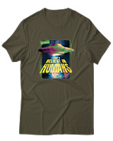 T-Shirt Αντρικό - I Dont Believe In Humans - Color Thumbnail Χακί