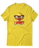 T-Shirt Unisex - I Don't Give A Duck - Color Thumbnail Χρυσό Κίτρινο