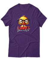 T-Shirt Unisex - I Don't Give A Duck - Color Thumbnail Σκούρο Μωβ