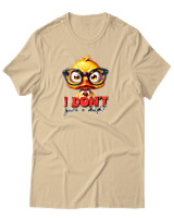 T-Shirt Unisex - I Don't Give A Duck - Color Thumbnail Μπεζ