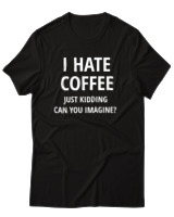 T-Shirt Αντρικό - I Hate Coffee - Color Thumbnail Μαύρο