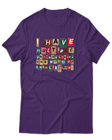 T-Shirt Αντρικό - I Have Multiple Personalities - Color Thumbnail Σκούρο Μωβ