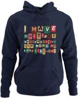 Φούτερ με κουκούλα - I Have Multiple Personalities - Color Thumbnail Navy Blue