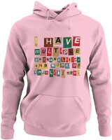 Φούτερ με κουκούλα - I Have Multiple Personalities - Color Thumbnail Pink