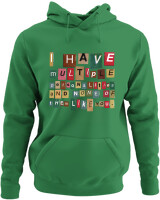 Φούτερ με κουκούλα - I Have Multiple Personalities - Color Thumbnail Kelly Green