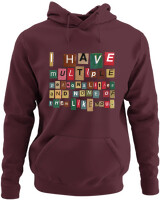 Φούτερ με κουκούλα - I Have Multiple Personalities - Color Thumbnail Marron