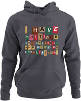 Φούτερ με κουκούλα - I Have Multiple Personalities - Color Thumbnail Ανθρακί