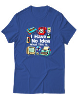 T-Shirt Αντρικό - I Have No Idea What This Is - Color Thumbnail Μπλε Ρουά