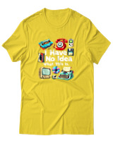 T-Shirt Αντρικό - I Have No Idea What This Is - Color Thumbnail Χρυσό Κίτρινο