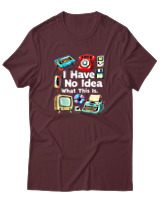 T-Shirt Αντρικό - I Have No Idea What This Is - Color Thumbnail Μπορντό