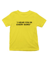 T-Shirt  Παιδικό - I Hear You In Every Song - Color Thumbnail Κίτρινο
