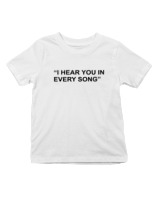 T-Shirt  Παιδικό - I Hear You In Every Song - Color Thumbnail 'Ασπρο