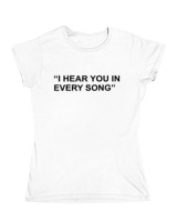 Κοριτσίστικο Κοντομανικο Παιδικό - I Hear You In Every Song - Color Thumbnail ΄Ασπρο