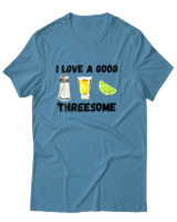 T-Shirt Unisex - I Love A Good Threesome - Color Thumbnail Τιρκουάζ