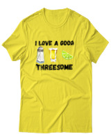 T-Shirt Unisex - I Love A Good Threesome - Color Thumbnail Κίτρινο