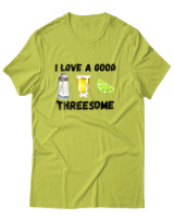 T-Shirt Unisex - I Love A Good Threesome - Color Thumbnail Λαχανί