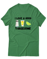 T-Shirt Unisex - I Love A Good Threesome - Color Thumbnail Πράσινο