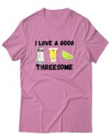 T-Shirt Unisex - I Love A Good Threesome - Color Thumbnail Ροζ