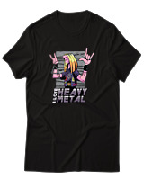 T-Shirt Αντρικό - I Love Heavy Metal - Color Thumbnail Μαύρο