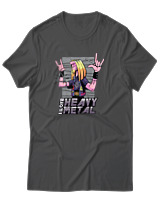 T-Shirt Αντρικό - I Love Heavy Metal - Color Thumbnail Ανθρακί