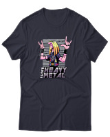 T-Shirt Αντρικό - I Love Heavy Metal - Color Thumbnail Σκούρο Μπλε