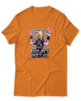 T-Shirt Αντρικό - I Love Heavy Metal - Color Thumbnail Πορτοκαλί