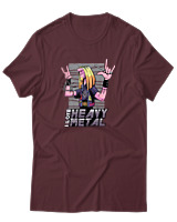 T-Shirt Αντρικό - I Love Heavy Metal - Color Thumbnail Μπορντό