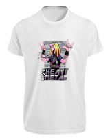 T-Shirt Fit Αντρικό - I Love Heavy Metal - Color Thumbnail 'Ασπρο